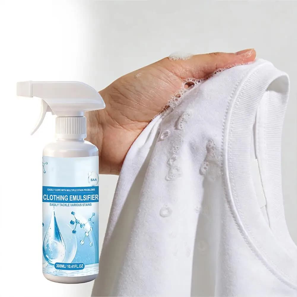 Spray détachant pour vêtements, détergent pour vêtements, pour taches d'huile, taches de sang, éliminateur de jaunissement, émulsifiant non ionique, nettoyant, 1/2 pièces