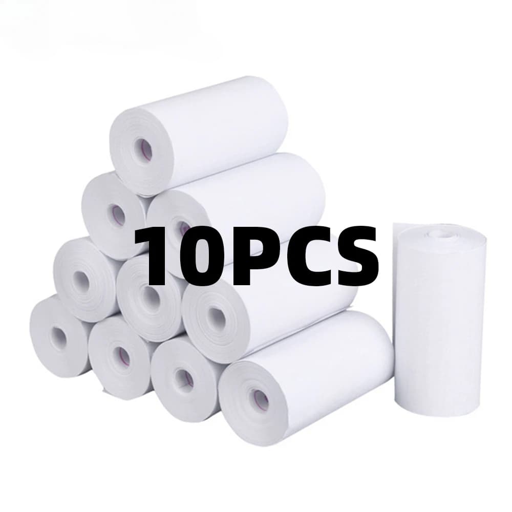 10 rouleaux 57x25 MM papier thermique blanc enfants caméra impression instantanée enfants caméra impression papier accessoires de remplacement pièces