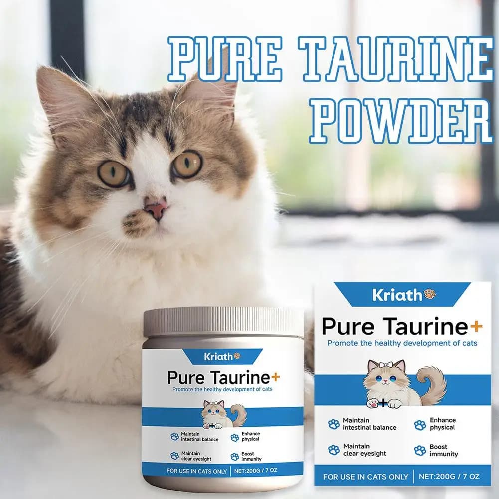 Poudre de taurine pour chat, soin des yeux et du cœur, complément alimentaire pour chatons et chats adultes, soutien du système immunitaire, additif alimentaire nutritif