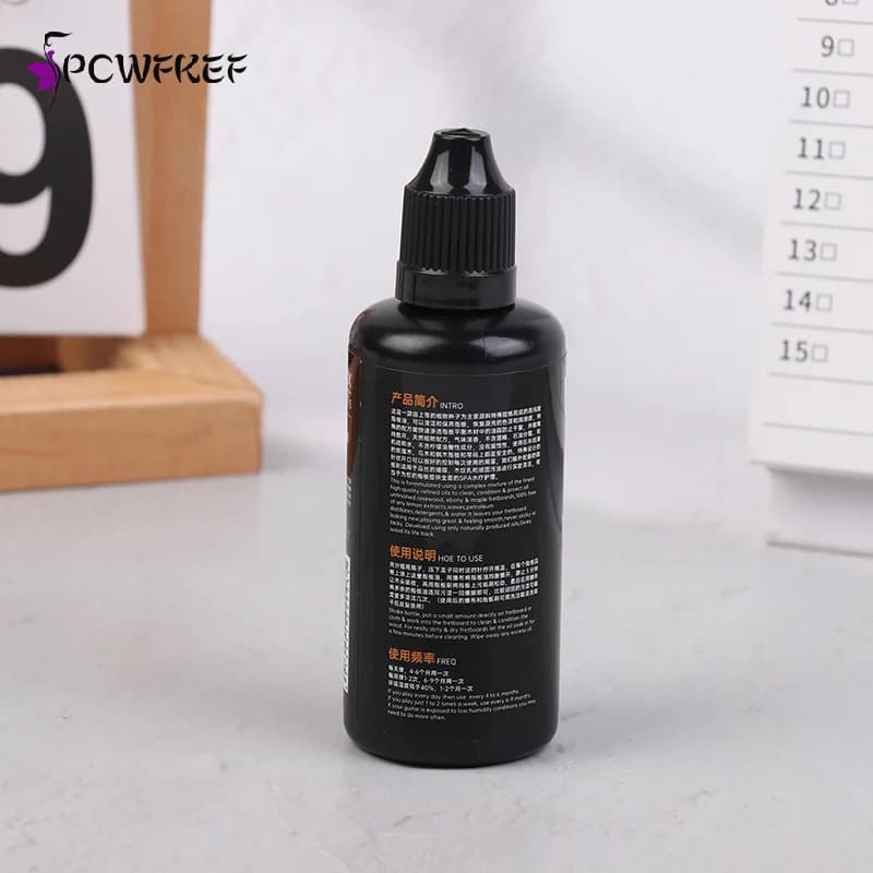 Huile de touche de guitare, huile de citron, nettoyeur de ukulélé basse pour soins de touche, vernis de nettoyage de guitare et liquide de soin d'huile