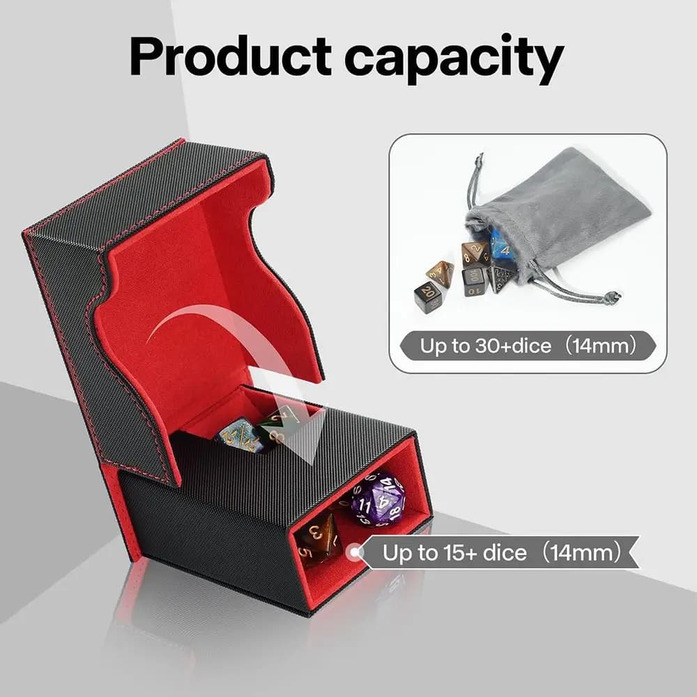 Tour à dés pliable et Portable en cuir PU