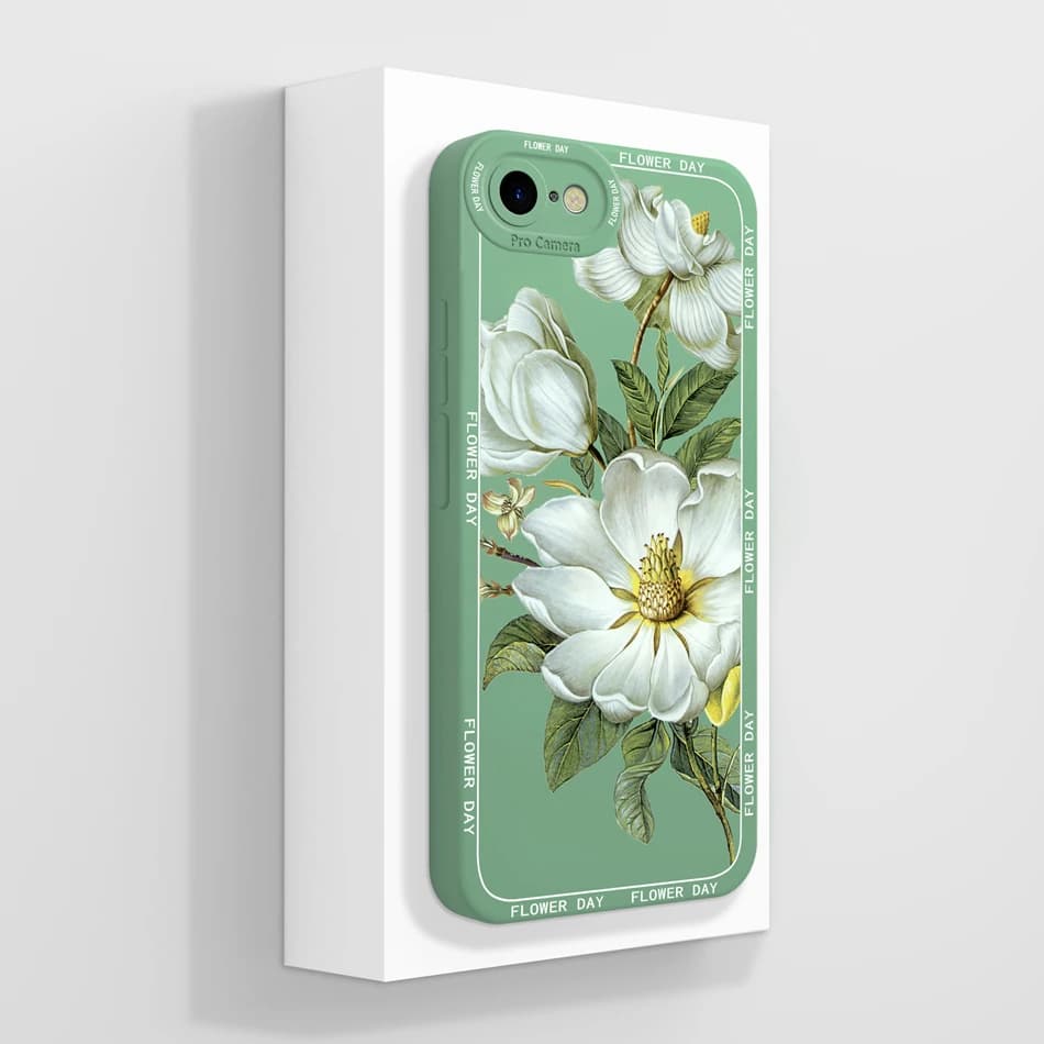 Pour iPhone 7 8 coque de téléphone peinture à l'huile couverture arrière