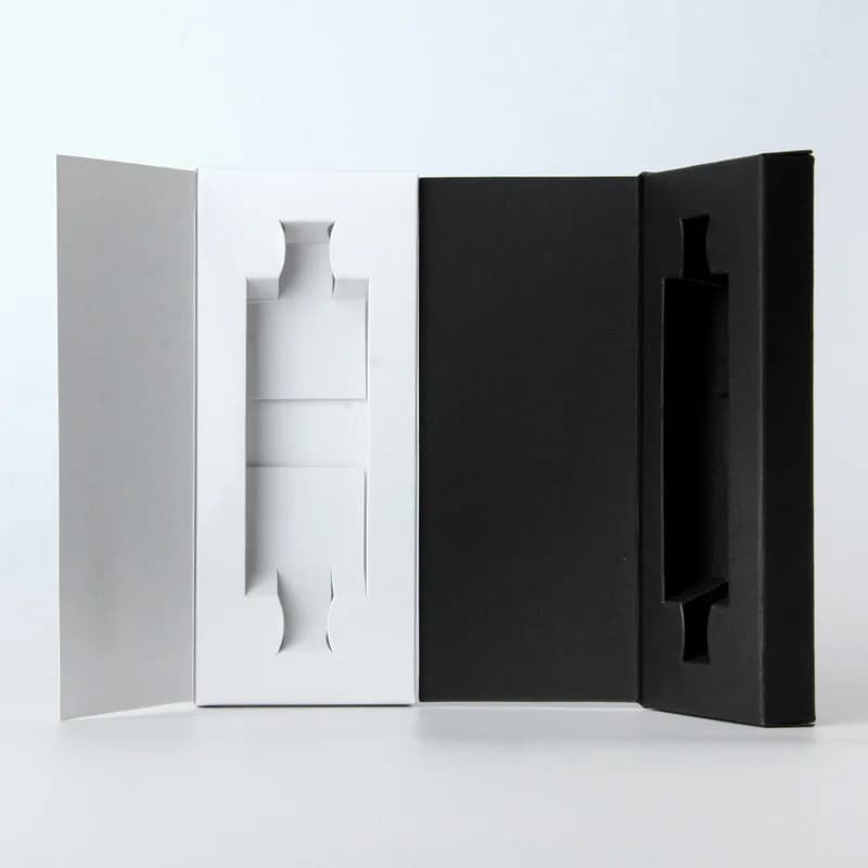 Boîte d'emballage de bouteilles de parfum, 1 pièce, pour flacon pulvérisateur de 3ml, 5ml, 10ml, boîte-cadeau, échantillon de parfum, Carton d'emballage, boîte noire et blanche