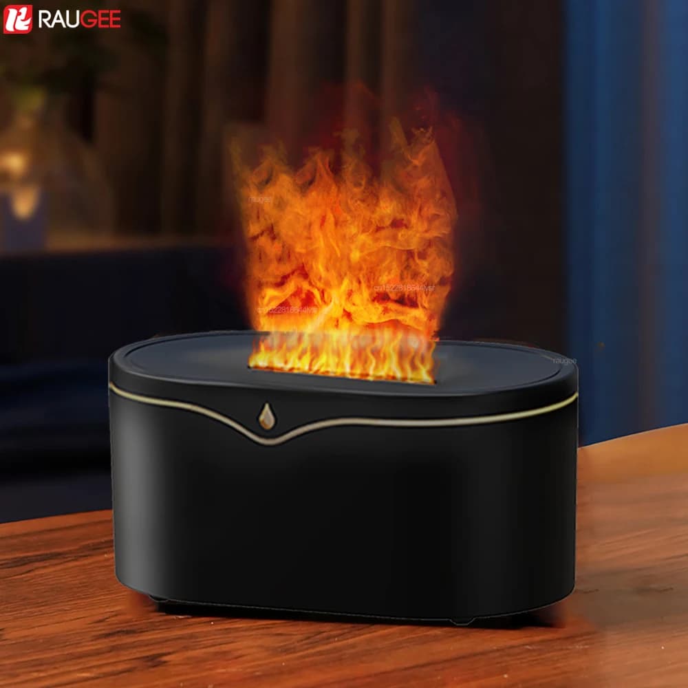 Humidificateur de flamme diffuseur de parfum humidificateur d'air de feu diffuseur d'huile essentielle d'aromathérapie pour diffuseur d'arôme de flamme de pièce à la maison