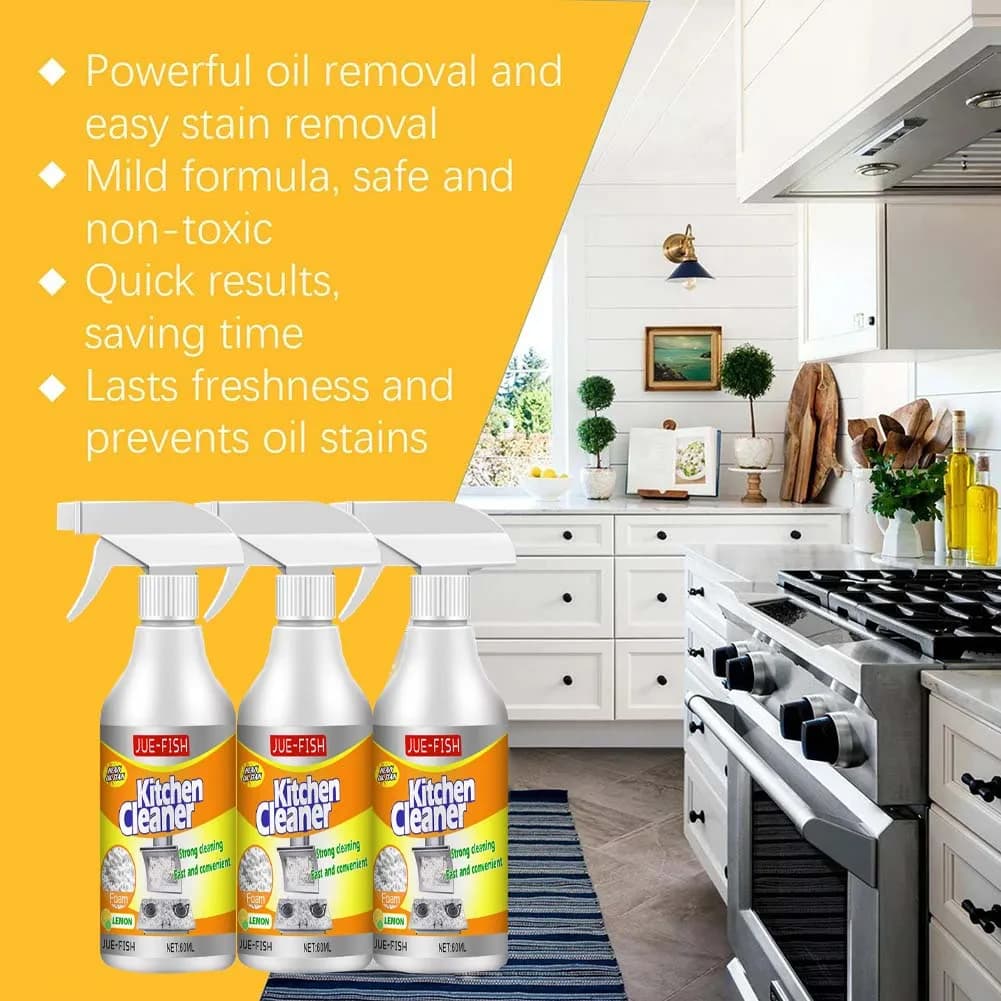 Nettoyeur d'huile lourde de 60ml, taches d'huile de cuisine, dégraissant puissant, dissolvant de taches d'huile, grilles de nettoyage, four, Spray de nettoyage de table de cuisson à domicile