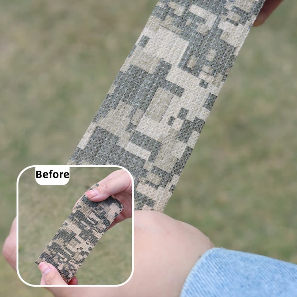 1 rouleau U Pick 4.5m * 5cm imperméable en plein air Camouflage randonnée Camping chasse