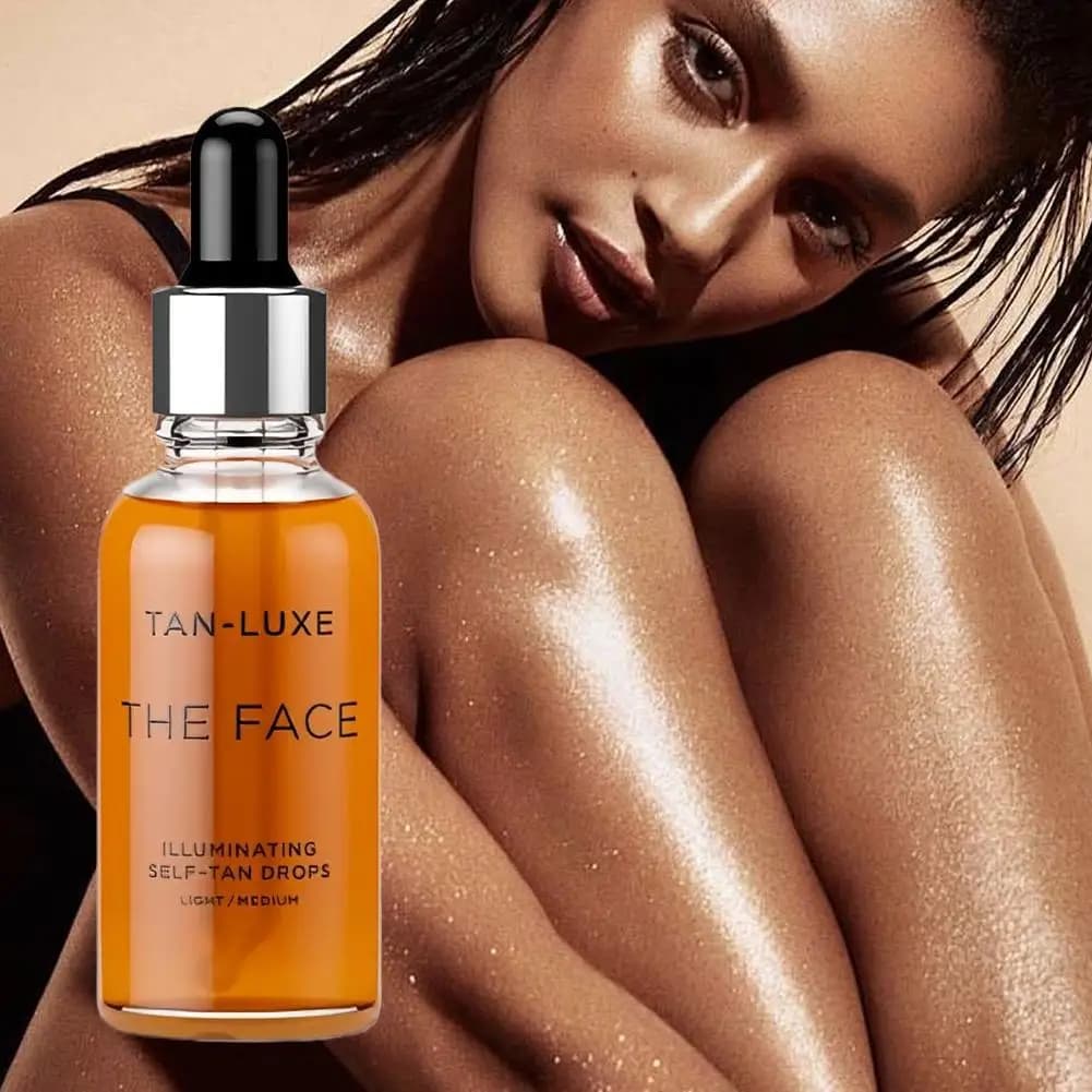 10 ml TAN-LUXE Gouttes autobronzantes visage et corps, huile illuminatrice bronzante, bronzage naturel, hydratant, extrait de plantes, essence bronzante
