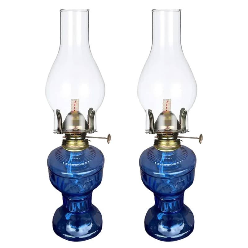 VELIF-2X lampe à huile rustique Vintage verre lampe à charbon lampes à huile pour usage intérieur décor à la maison éclairage la