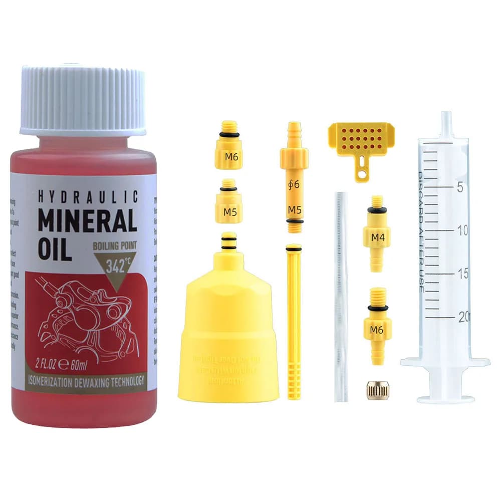 Huile minérale pour freins de vélo haute performance - 60 ml/2 oz - Idéal pour les systèmes de freins hydrauliques Shimano et Tektro