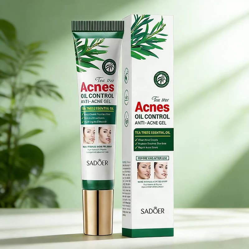 SADOER arbre à thé crème anti-acné soin du visage contrôle de l'huile crème pour le visage crème hydratante hydratante crème pour le visage soins de la peau