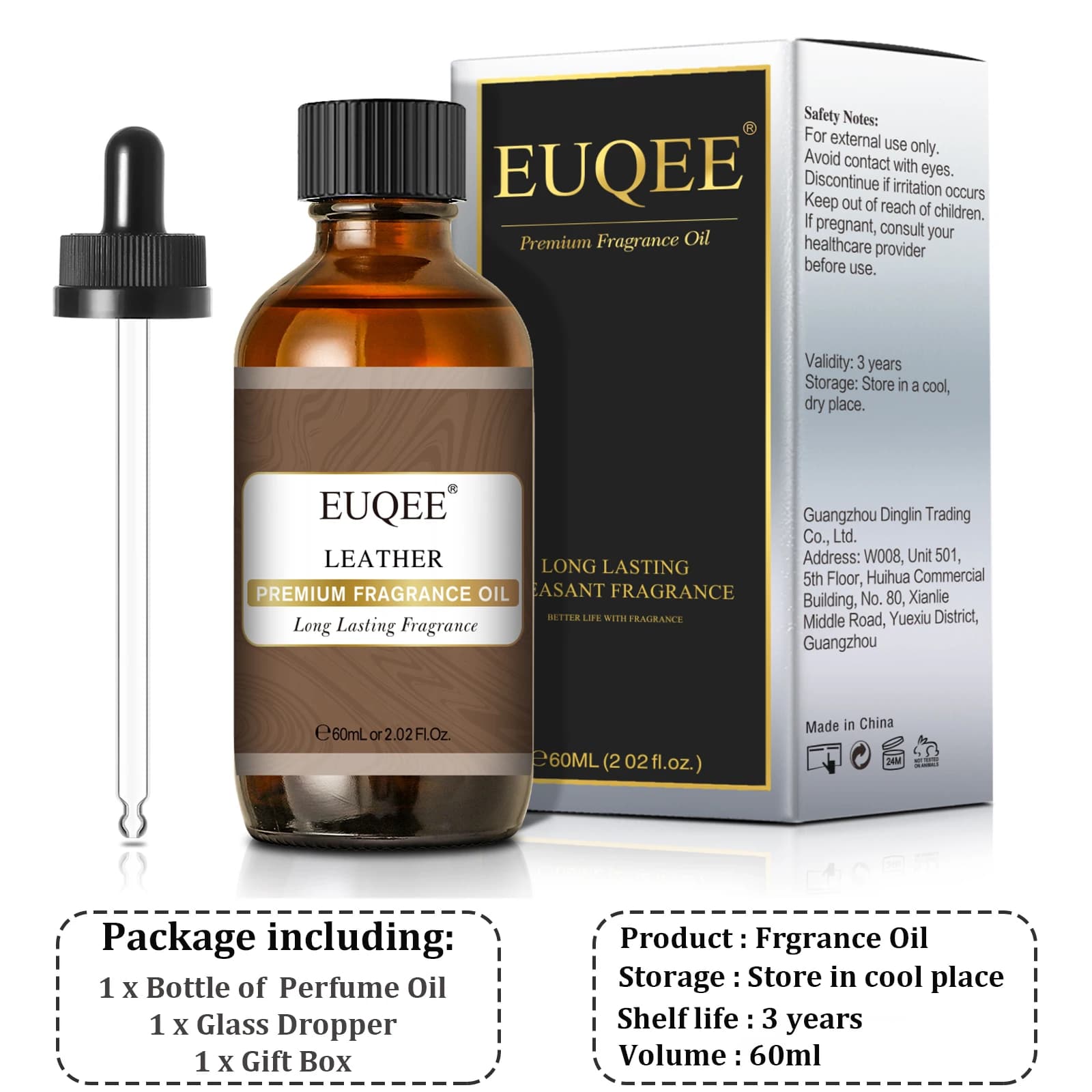 EUQEE Huile parfumée pour homme de qualité supérieure pour la fabrication de savon et de bougies, aromathérapie, parfum boisé pour parfum domestique, arôme de cuir de rhum de baie