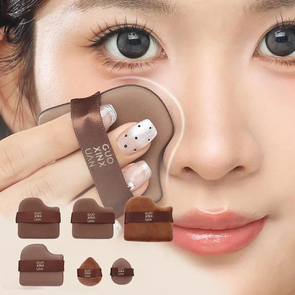 Mélangeur de maquillage en Biscuit au chocolat, coussin d'air, éponge de fond de teint, bouffantes de poudre libre, outil applicateur cosmétique