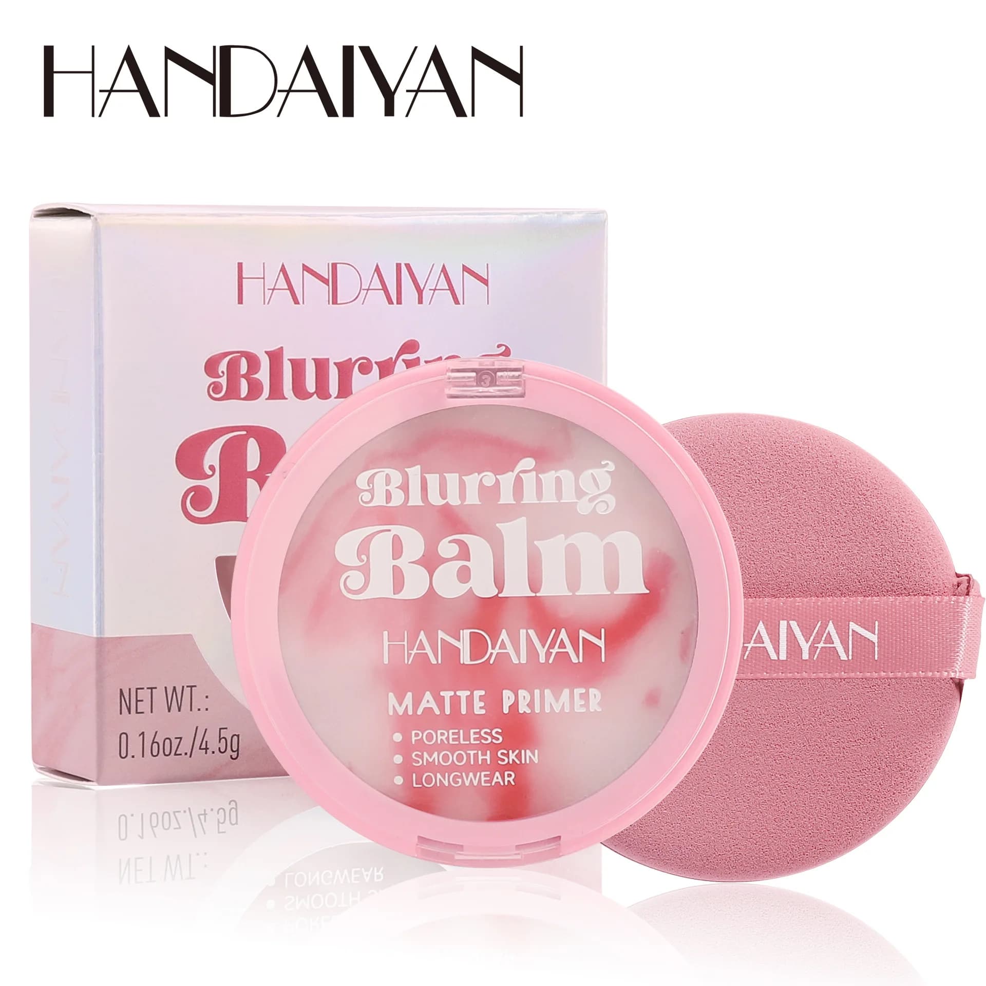 Poudre avec bouffée, contrôle de l'huile naturelle, poudre libre mate, imperméable, durable, éclaircissante, Modification du visage, cosmétiques, maquillage