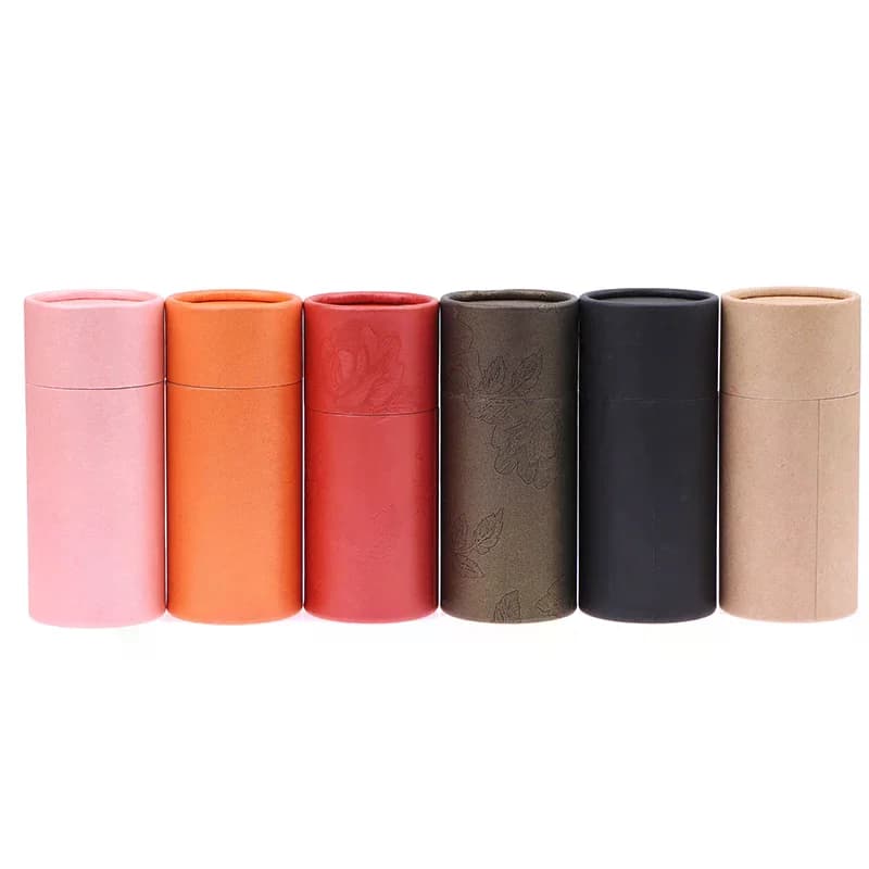 Boîtes d'emballage rondes en carton pour cadeaux, cosmétiques, huiles essentielles, flacons, rouges à lèvres, parfums, tubes en papier kraft