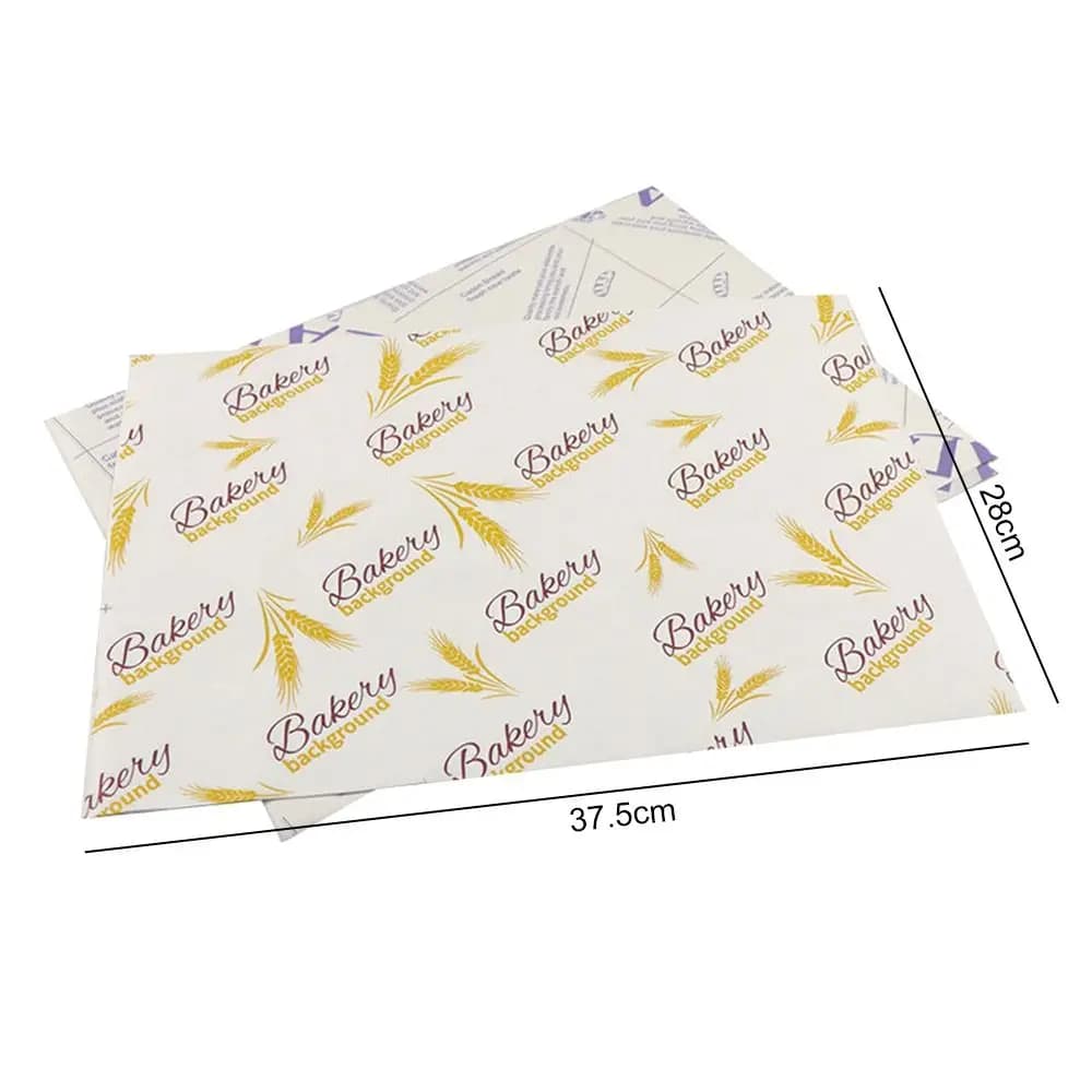 Papier d'emballage pour Sandwich, papier pour Hamburger résistant à l'huile, plateau résistant à l'huile, plaque de cuisson du pain, papier pour poêle à frire à l'air