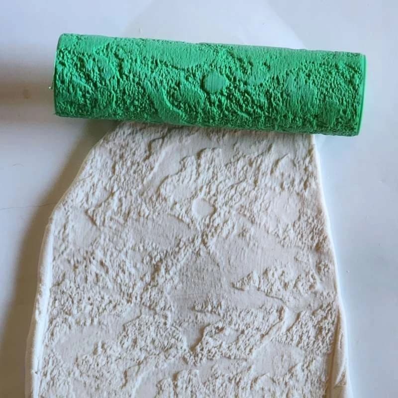 Rouleau à embosser en argile à texture de roche volcanique pour poterie DIY