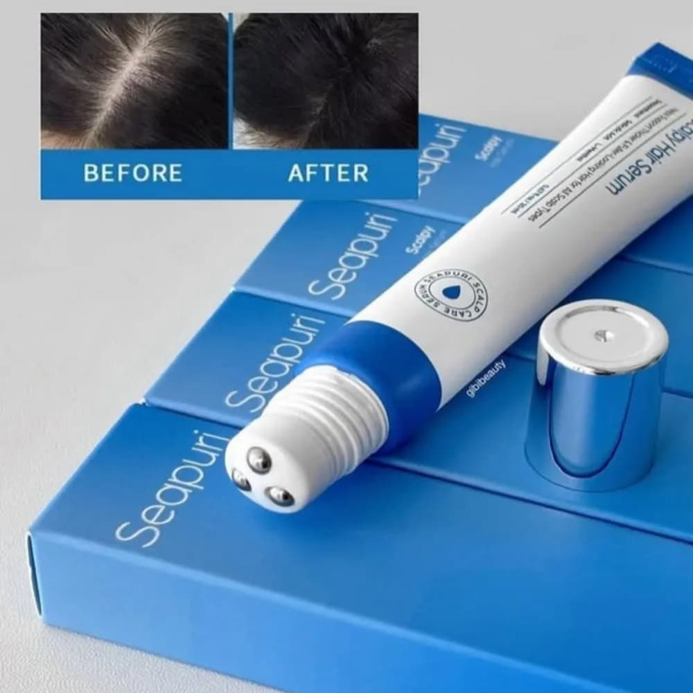 Seapuri Scalphy Hair Essence Rollerball, rafraîchissant et rafraîchissant, renforce les racines des cheveux, huile de traitement de calvitie amincissante, soins capillaires