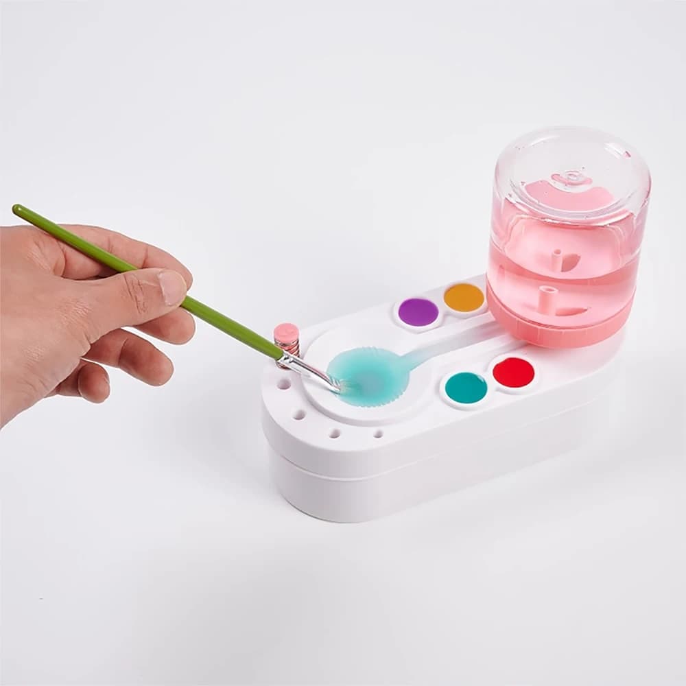 Nettoyant pour pinceaux à peinture, rinçage pour aquarelle avec nettoyeur de canalisations, tasse de rinçage, distributeur d'eau, nettoyeur de pinceaux à peinture à l'huile, outils d'art