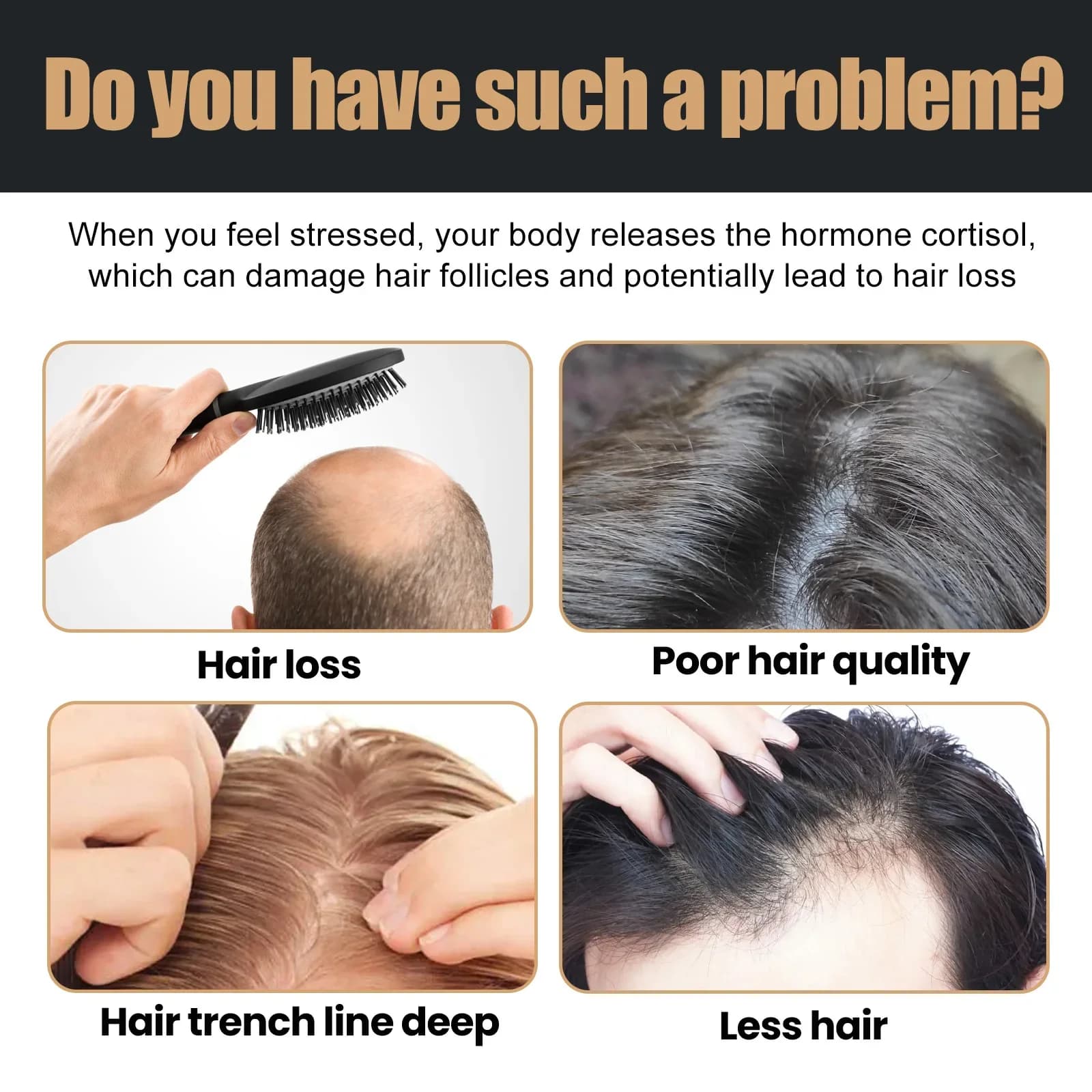 EELHOE shampooing épaississant les cheveux traitement de repousse Anti perte de cheveux renforcer les racines nourrissantes contrôle de l'huile shampooing de croissance des cheveux