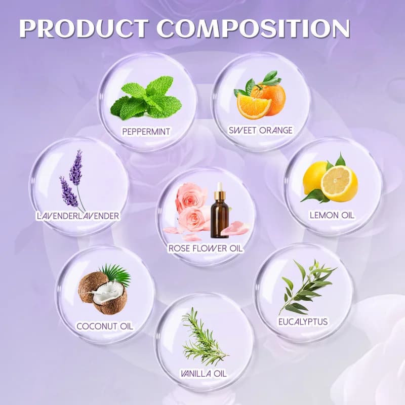 30g * 8 comprimés de sel de bain aux huiles essentielles d'aromathérapie, comprimés de douche, comprimés de trempage, comprimés pour bain de pieds, cadeaux pour femmes et familles