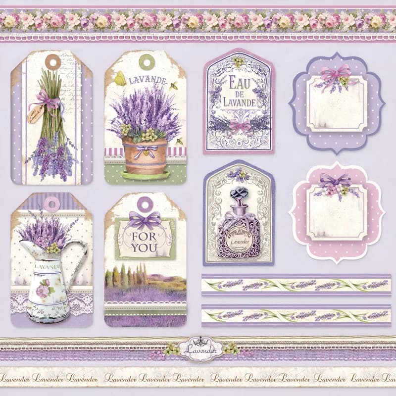 Autocollants lavande provençale, artisanat et Scrapbooking, autocollants décoratifs pour livre de jouets pour enfants, papeterie de bricolage