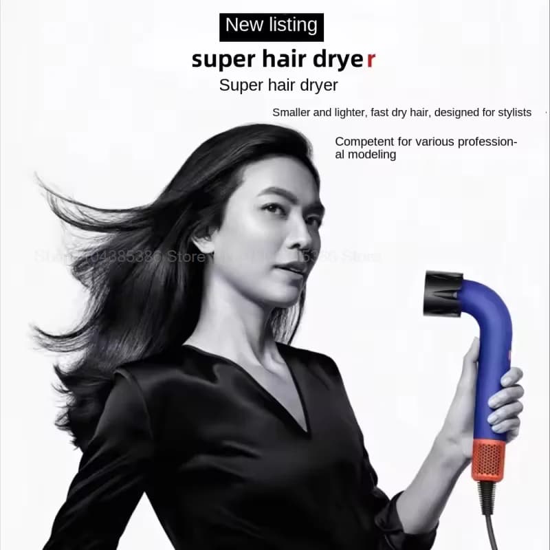Sèche-cheveux Super Performant pour Sèche-cheveux sans fil Dyson, Outil de Coiffage Personnel à Ions Négatifs, Sèche-cheveux Électrique à Ions Négatifs Programmable