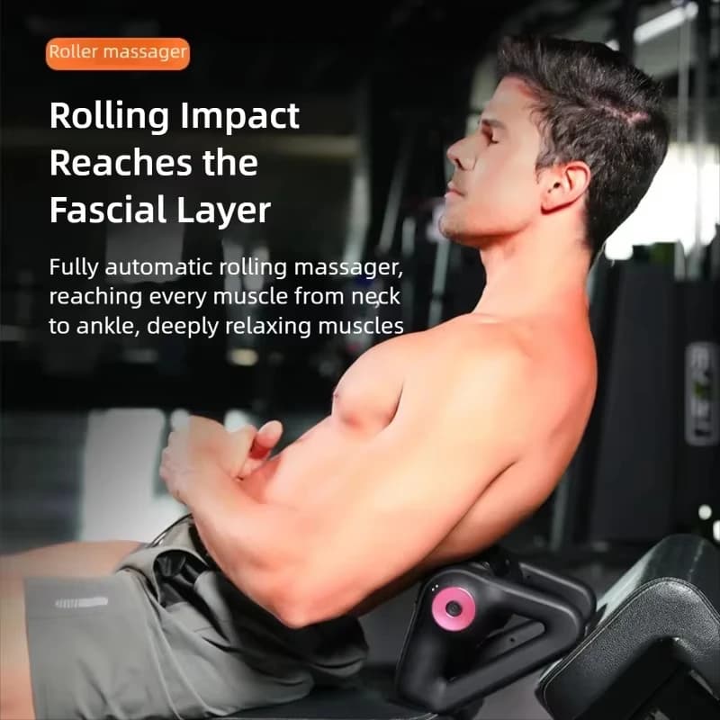 Masseur électrique multifonctionnel à rouleaux pour la relaxation musculaire de tout le corps, colonne de yoga automatique pour un soulagement des tissus profonds