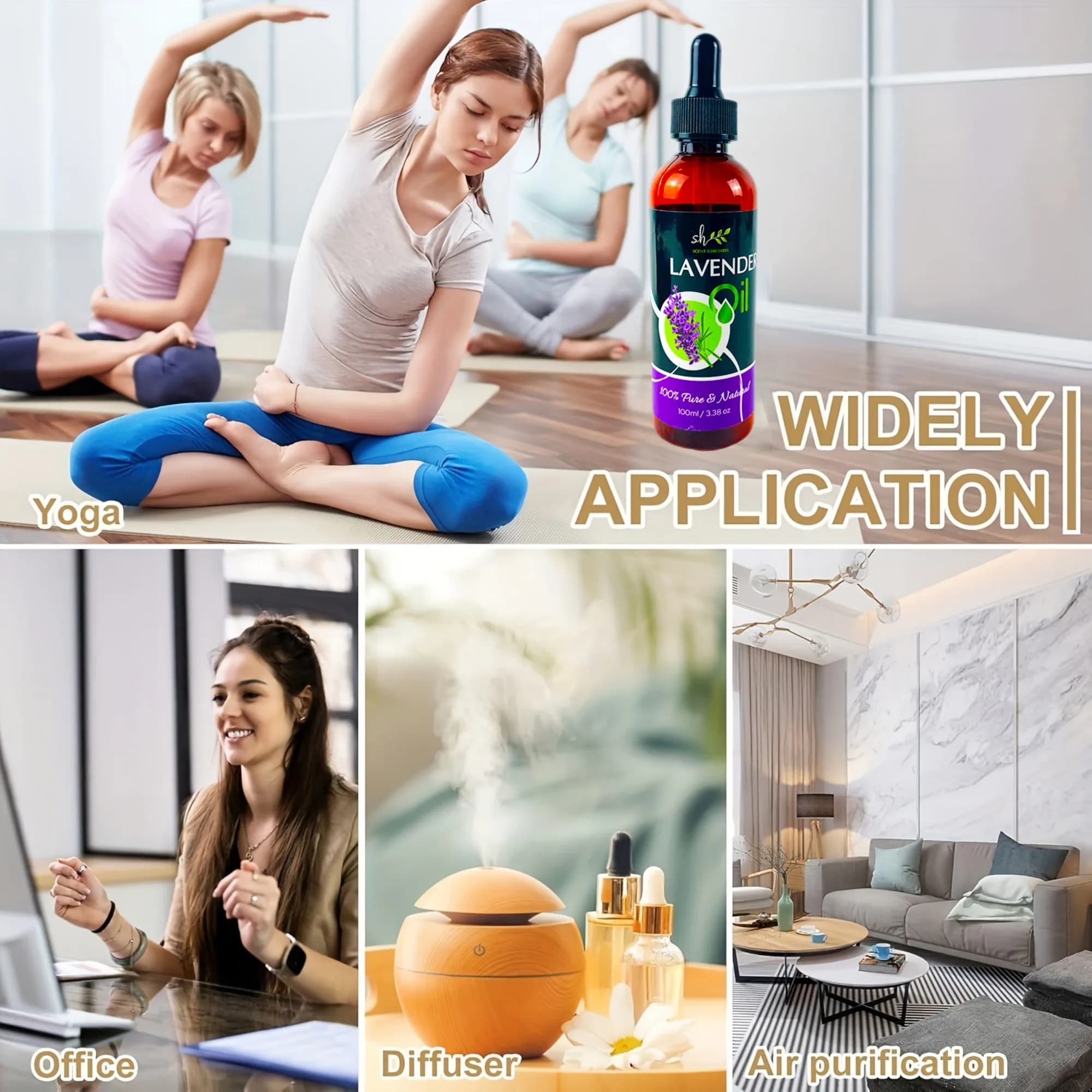 Huile essentielle de Massage à la lavande naturelle Pure