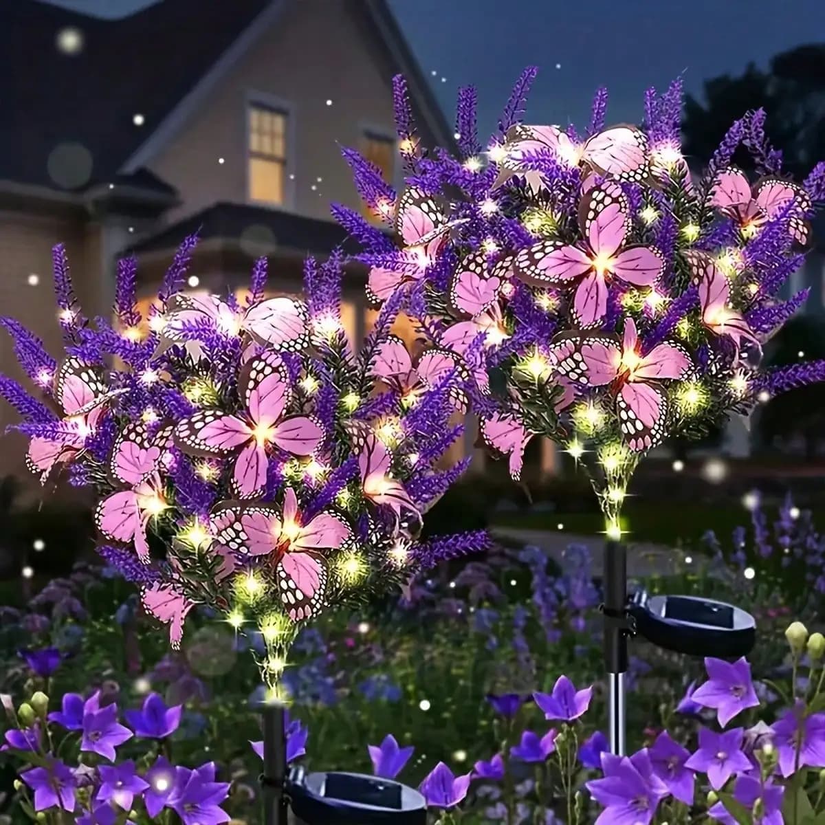 Lampe papillon à énergie solaire, lumière décorative de jardin extérieure