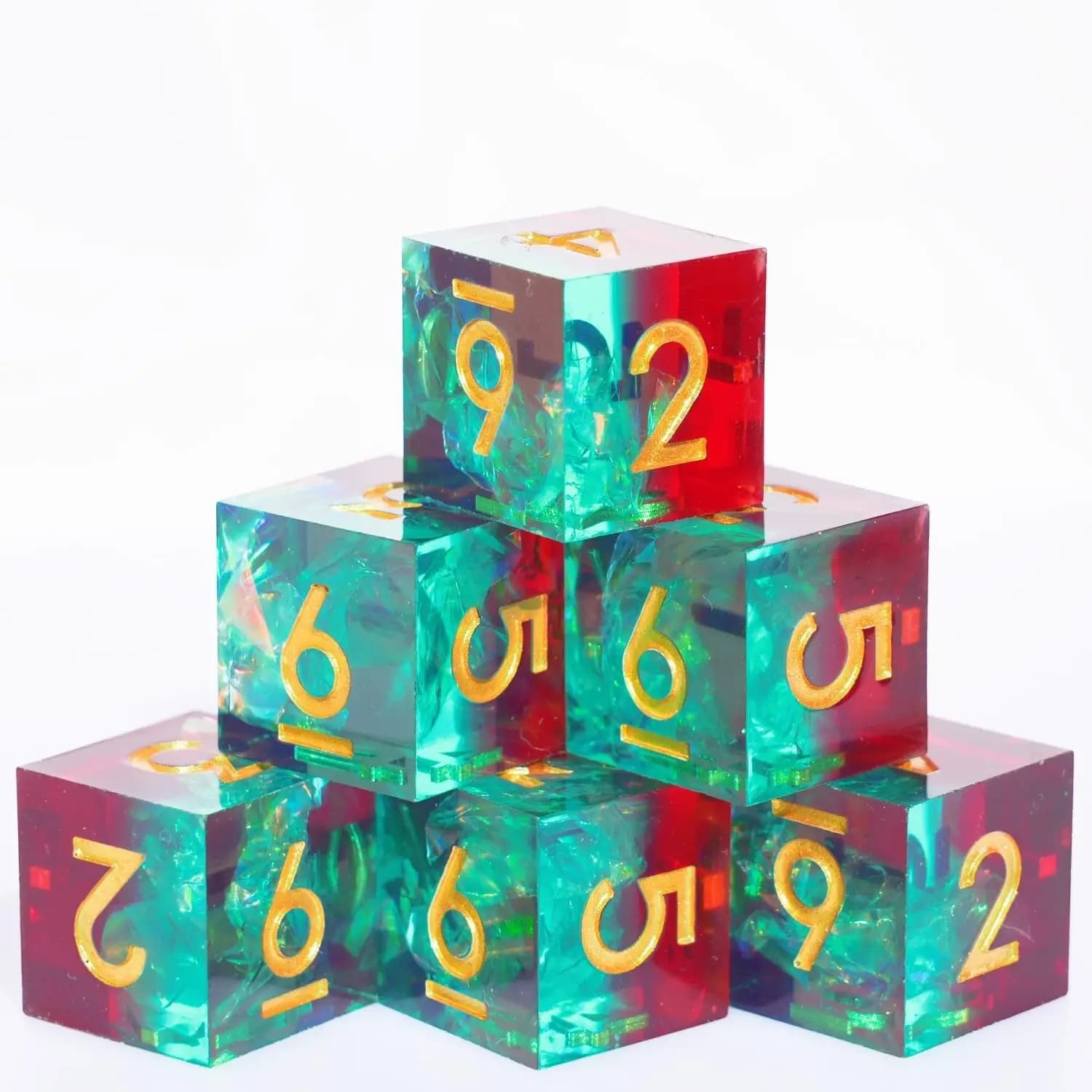 Dés en résine D6, jeu de Table polyédrique