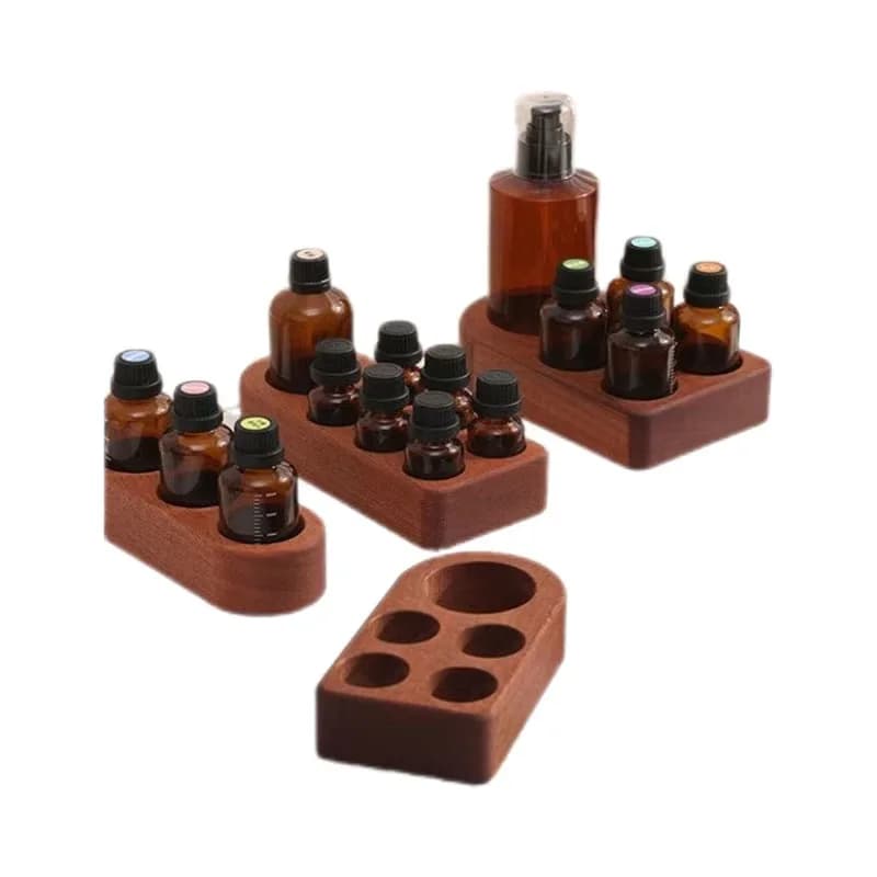 Support de stockage d'huiles essentielles en bois, support d'aromathérapie pour huiles essentielles, cosmétiques, rouge à lèvres, étagère murale, décoration de la maison