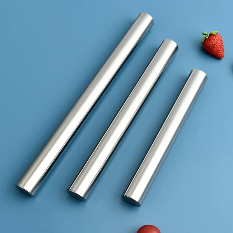 Rouleau à pâtisserie en acier inoxydable