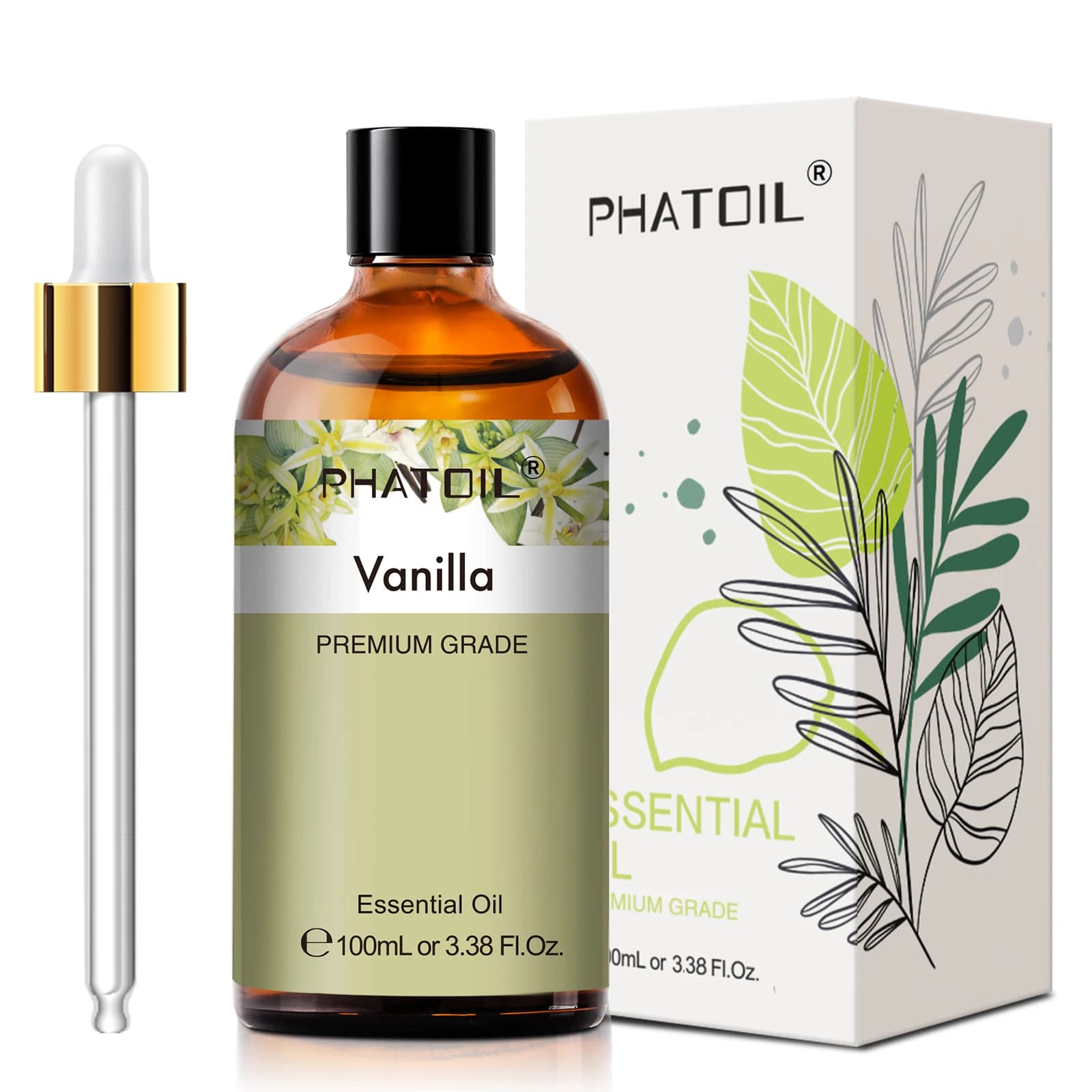 PHATOIL 100ml huile essentielle d'aromathérapie-lavande Rose vanille Eucalyptus bois de santal aiguilles de pin pour diffuseur, fabrication de bougies