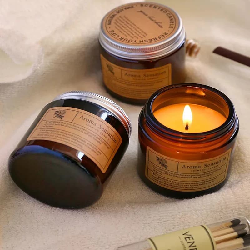 Bougie de soja parfumée ci-après, sans fumée, huile essentielle aromatique, décoration de luxe, cadeaux de mariage, fête, décoration de la maison