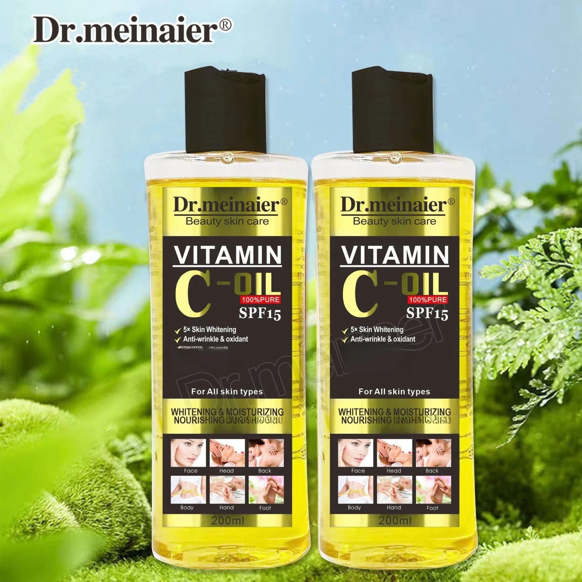 Huiles essentielles pour le visage blanchissantes à la vitamine C
