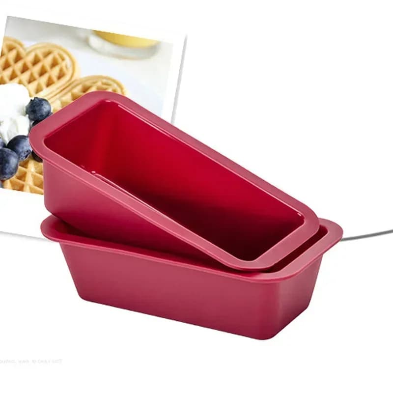 Moules de cuisson en Silicone antiadhésifs, moules à gâteaux rectangulaires, Mini poêle à pain, moule à pain grillé à dégagement facile, accessoires de cuisine, outil de pâtisserie
