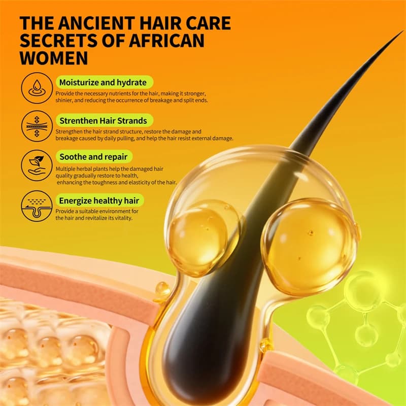 Huile de croissance rapide des cheveux Chebe