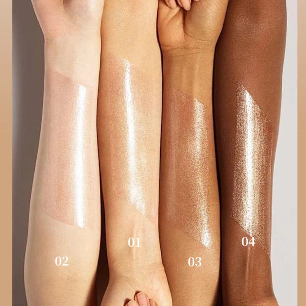 Huile Scintillante Nacrée en Roll-on Effet Lumière Durable Or Bronze pour Contour et Éclat Visage Corps – Enlumineur Liquide Scintillant