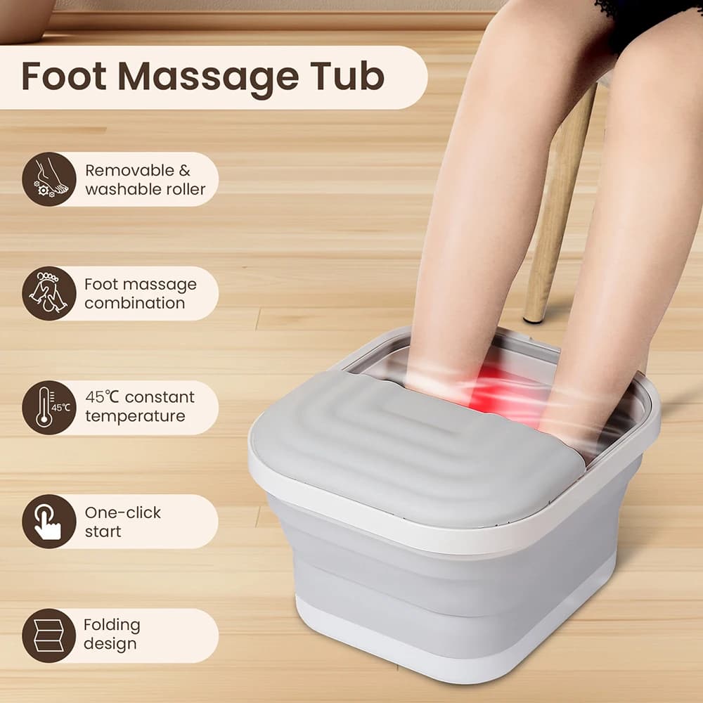 Baignoire de massage des pieds portable, thermostatique, valide pour la maison, favorise l'émulation sanguine