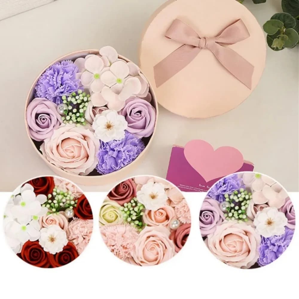 Coffret cadeau de fleurs de savon