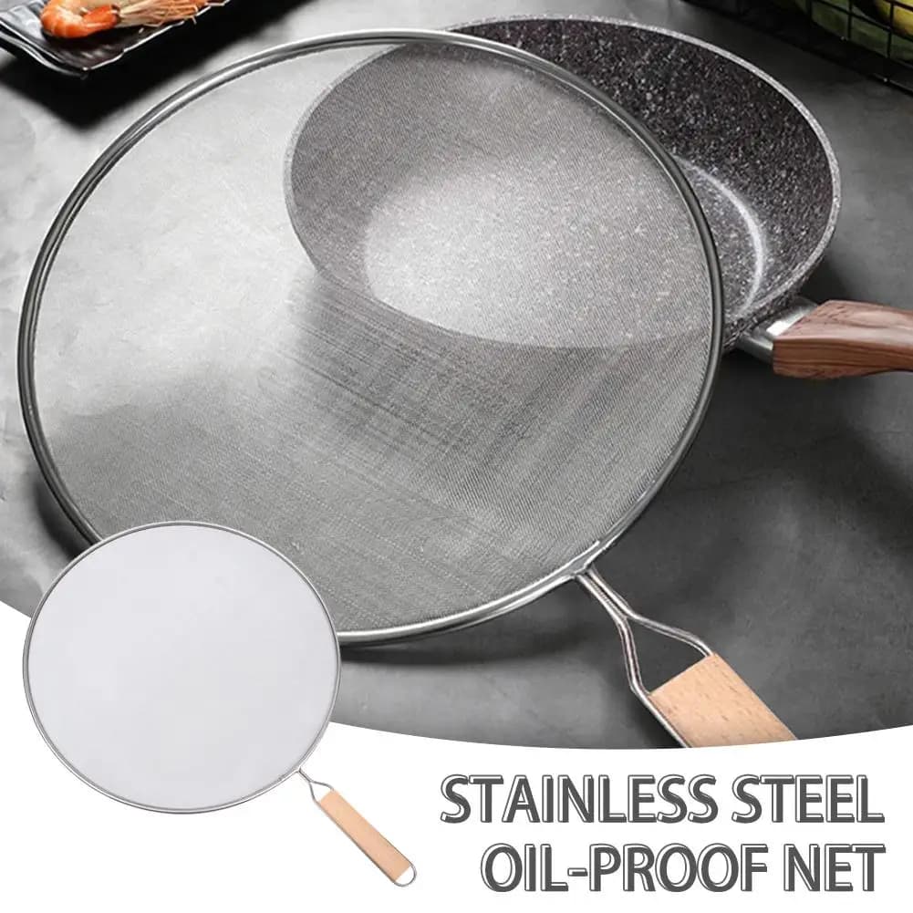 Pot huile de friture couvercle de cuisson outils de cuisine graisse éclaboussures écran gardes maille Anti