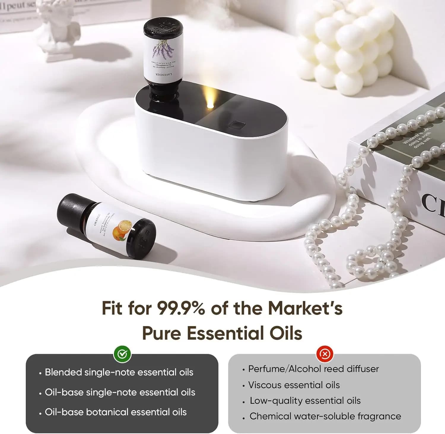 Nouveau diffuseur sans eau 2026 pour huiles essentielles, diffuseur d'arômes à piles, mini diffuseurs d'arômes