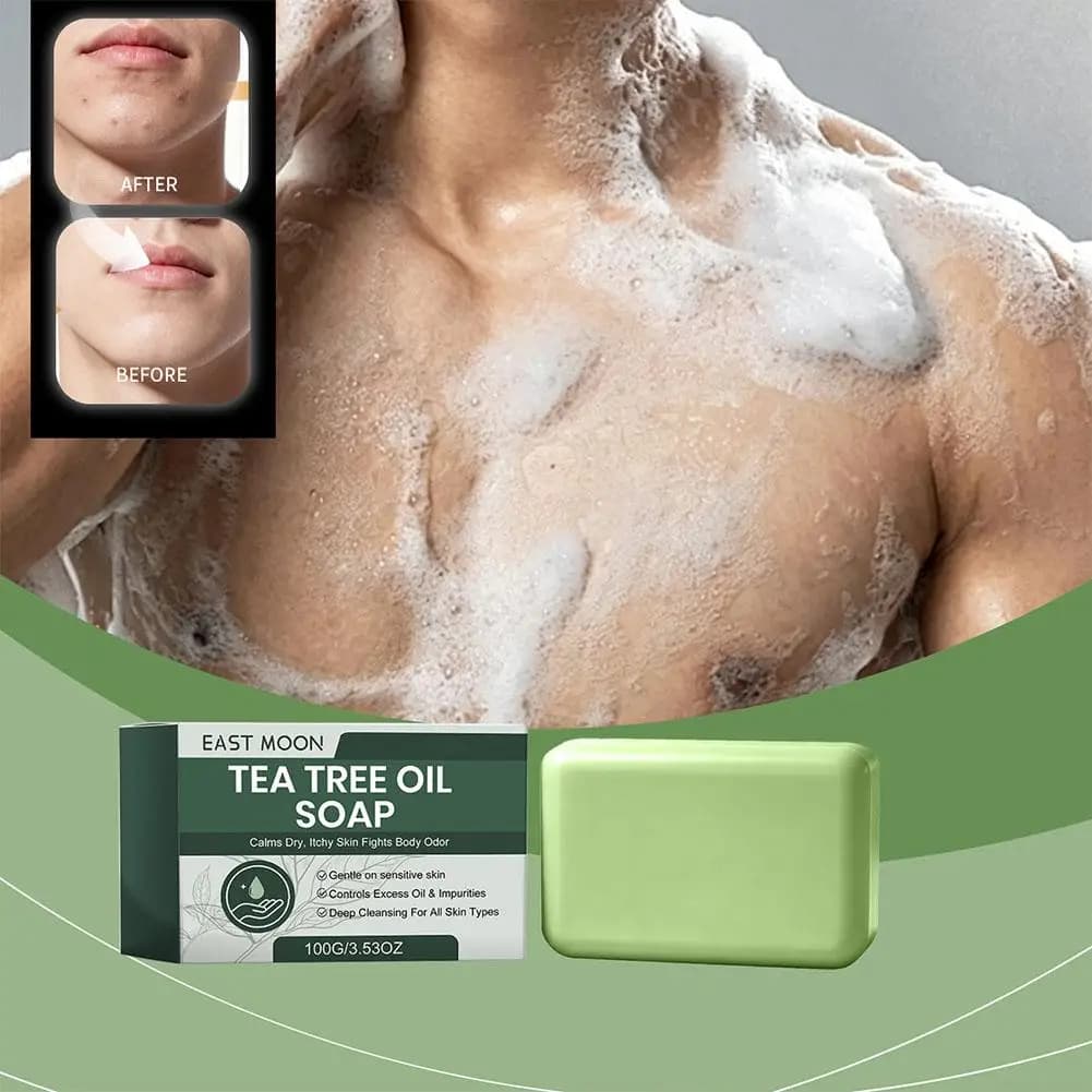 Savon en barre à l'arbre à thé pour le visage et le corps