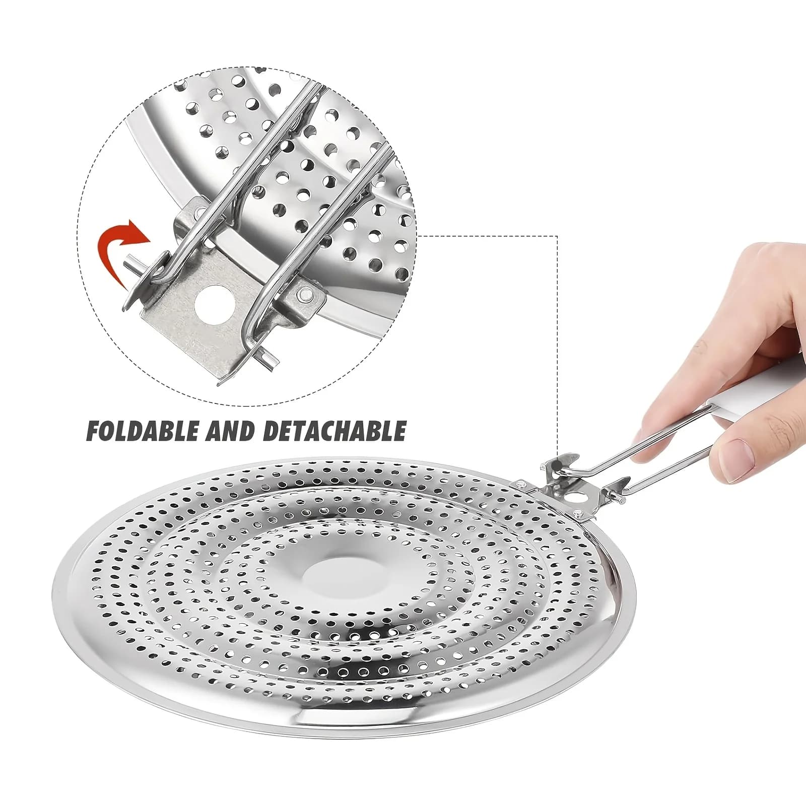 1 pièce Plaque de Diffusion de Chaleur Double Épaisseur en Acier Inoxydable pour Cuisinières à Gaz