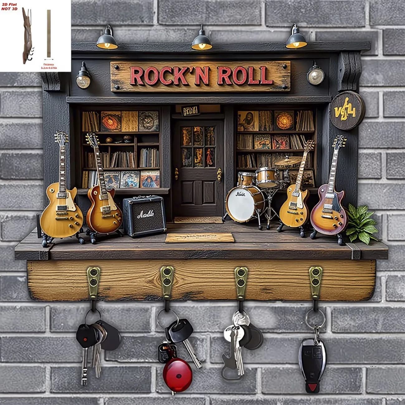 Porte-clés Rock 'n Roll Guitar Shop
