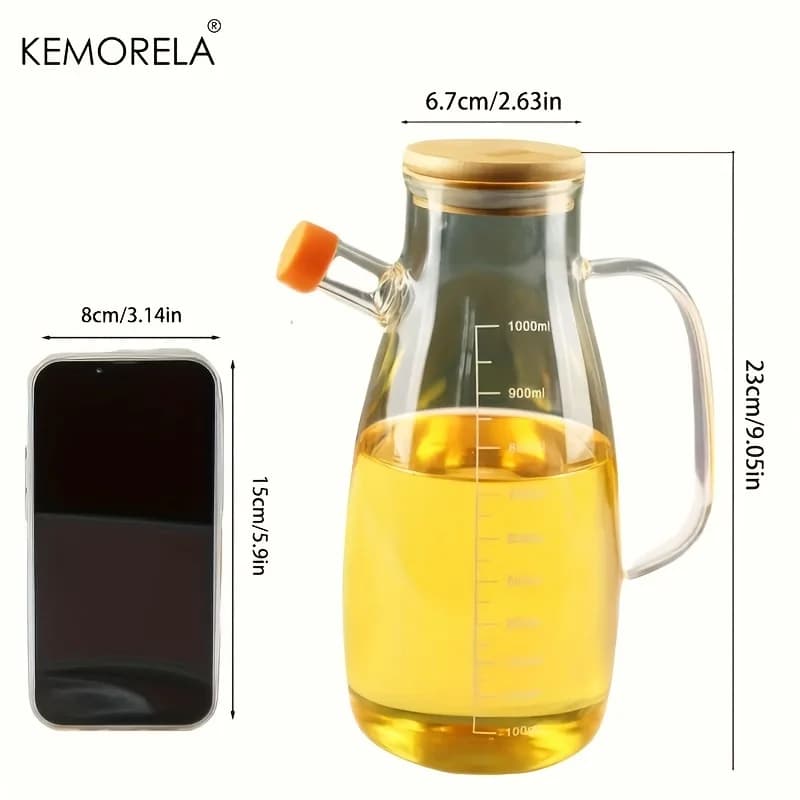 KEMORELA 1PC bouteille d'huile d'olive en verre BPF
