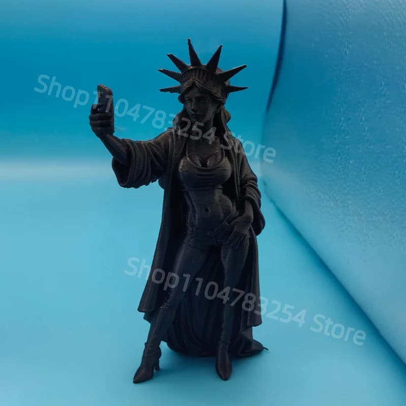 Statue de la liberté créative, Sculpture de déesse d'auto-photographie, artisanat d'art en résine, décoration de bureau familial, collecte de Souvenirs