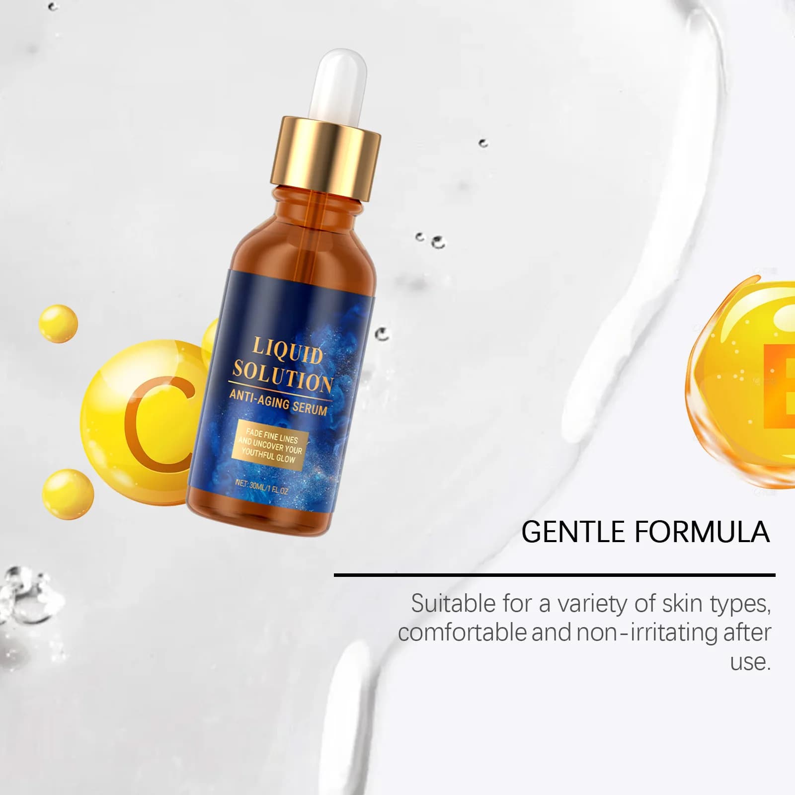 Sérum Anti-âge, réduit les rides, estompe les ridules, blanchissant, raffermissant, éclaircit les taches, répare, nourrissant, hydratant, Essence pour le visage