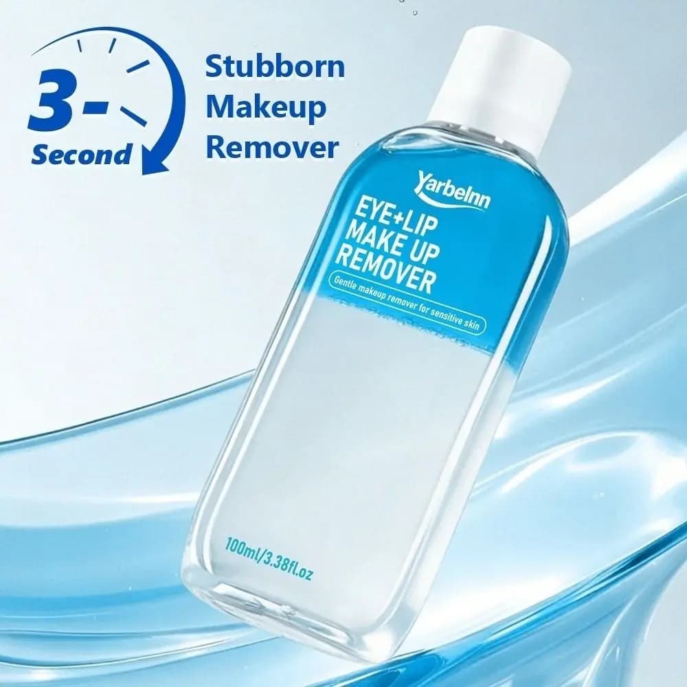 Démaquillant Yeux et Lèvres Non Irritant, Huile Nettoyante Apaisante pour une Élimination en Profondeur du Maquillage, Huile Démaquillante Douce et Rapide