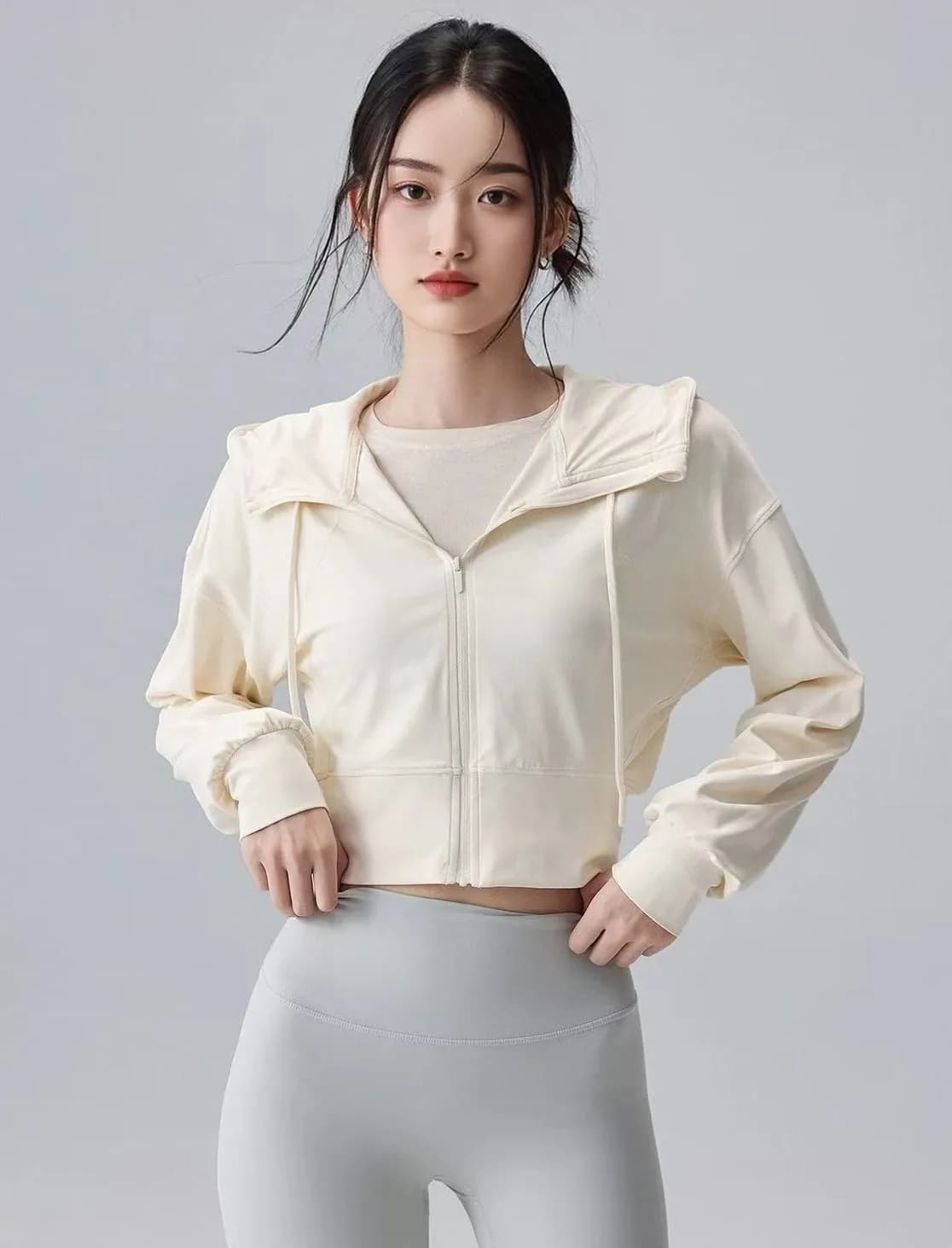 Veste décontractée à capuche pour femme, veste de sport ample pour l'extérieur